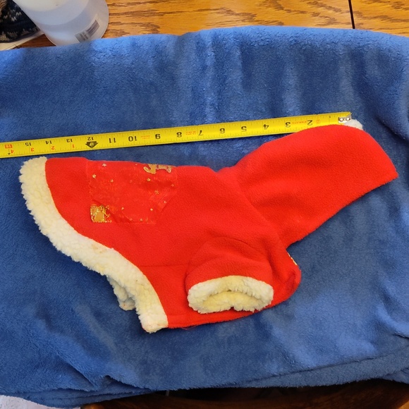 A small animal Christmas jacket size S 10" - Picture 6 of 6